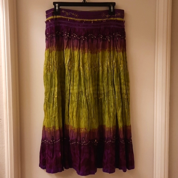 NWT, Chaudry KC Sports Purple Hand Dyed Skirt (flaws) - Picture 4 of 12